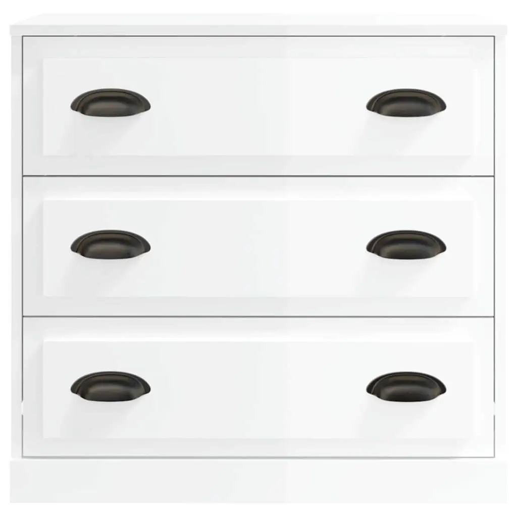 High Gloss White Sideboard Cabinet with Ample Storage