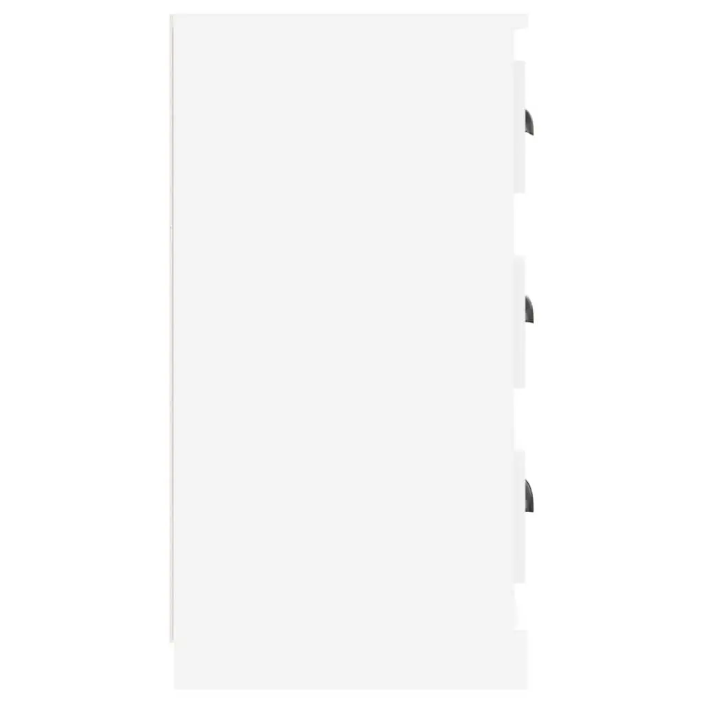 High Gloss White Sideboard Cabinet with Ample Storage