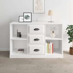 Sturdy White Sideboard Cabinet with Ample Storage