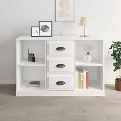 Sturdy White Sideboard Cabinet with Ample Storage
