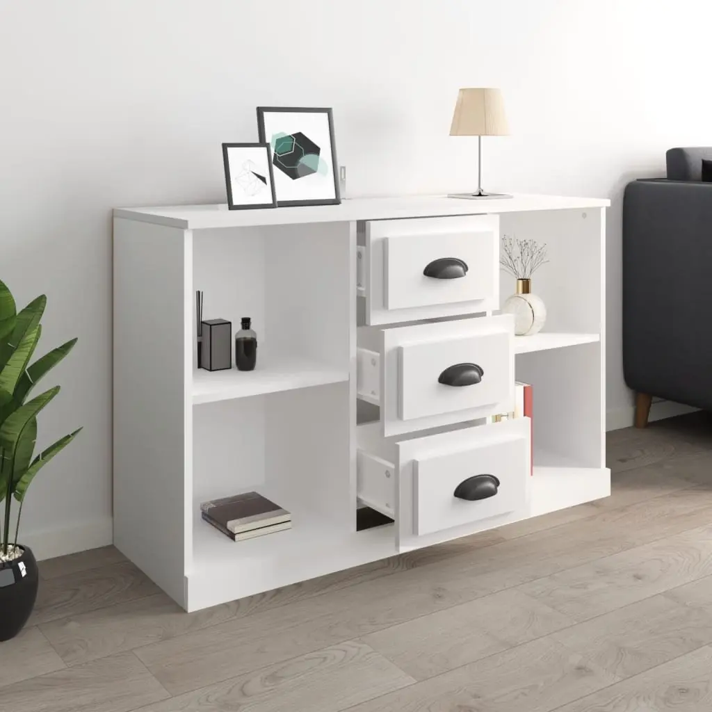 White Sideboard Cabinet with Ample Storage