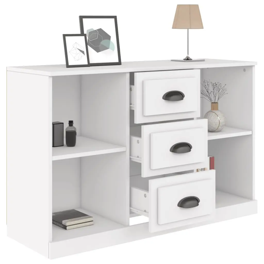 White Sideboard Cabinet with Ample Storage