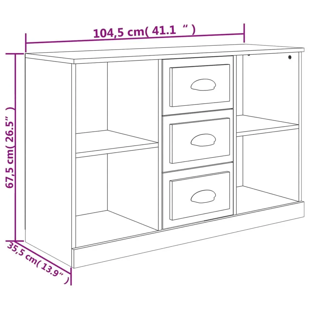 White Sideboard Cabinet with Ample Storage