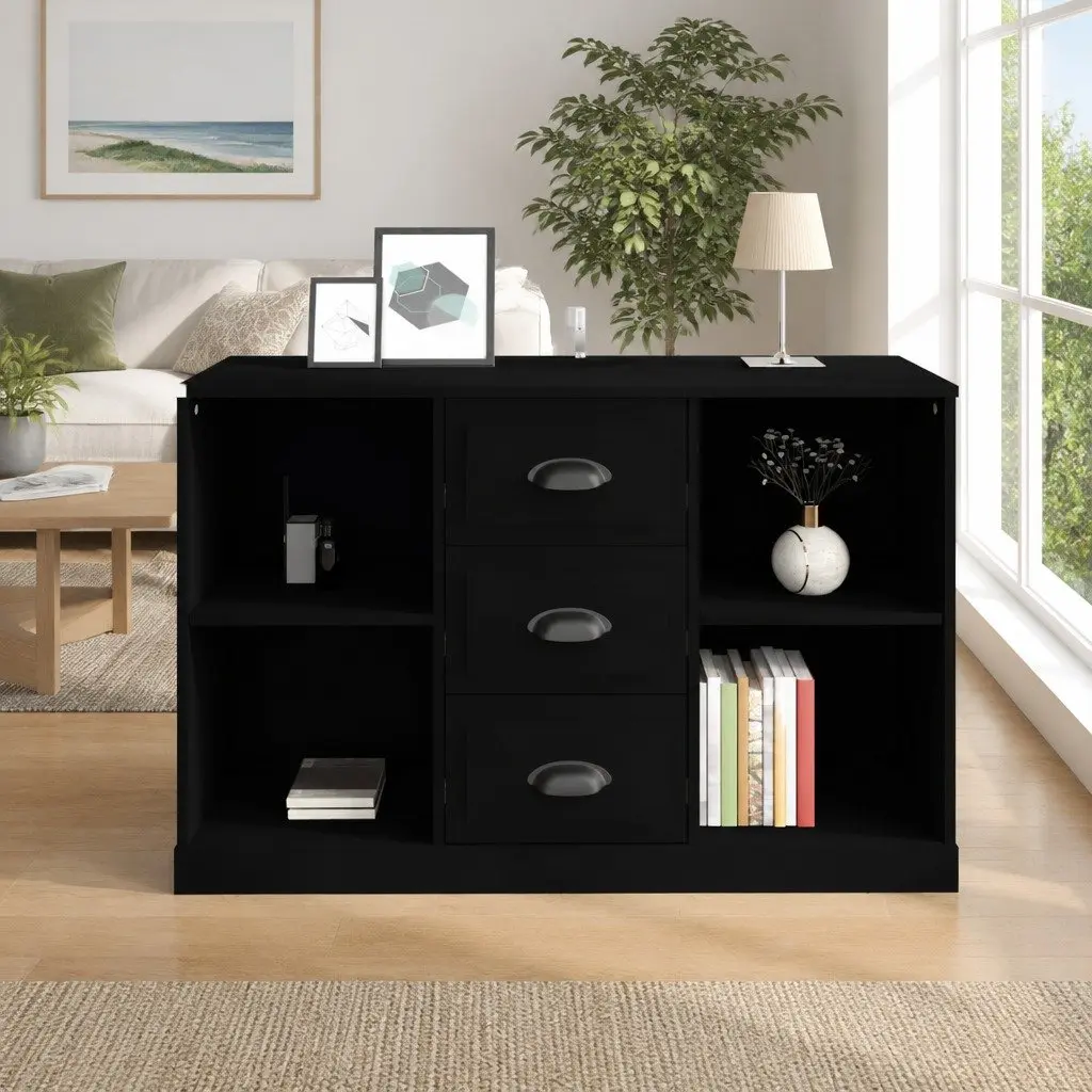 Sideboard Engineered Wood 104.5 x 35.5 x 67.5 cm Black