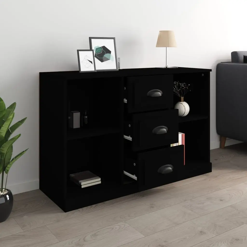 Sideboard Engineered Wood 104.5 x 35.5 x 67.5 cm Black