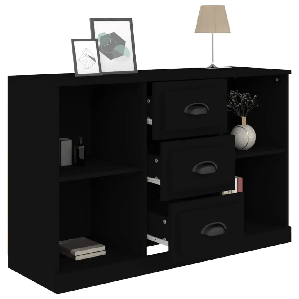Sideboard Engineered Wood 104.5 x 35.5 x 67.5 cm Black