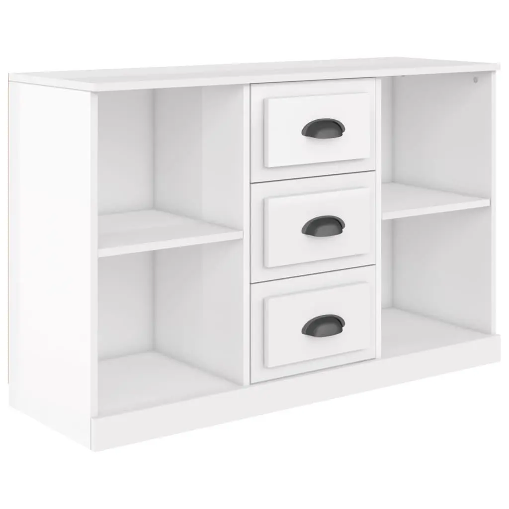 High Gloss White Storage Cabinet with Ample Space