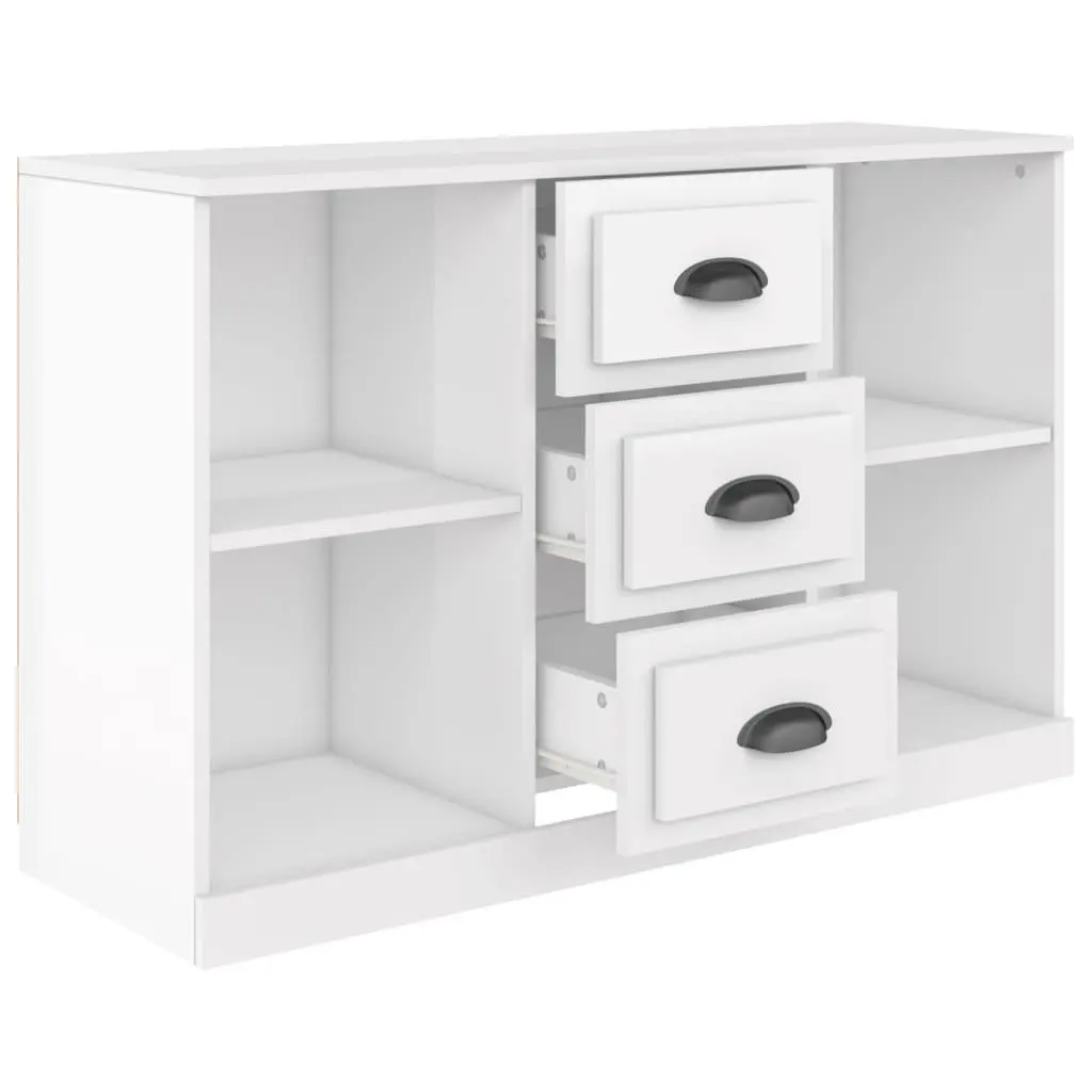 High Gloss White Storage Cabinet with Ample Space