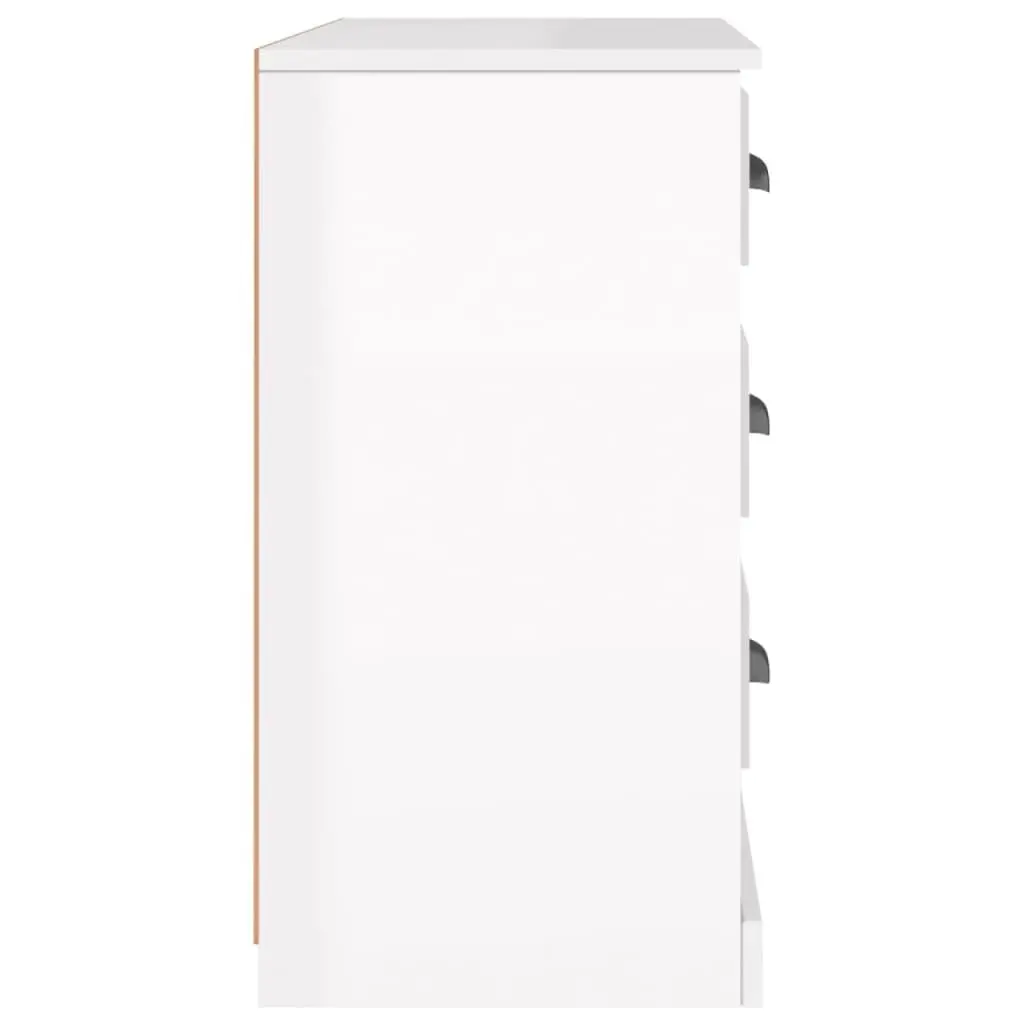 High Gloss White Storage Cabinet with Ample Space
