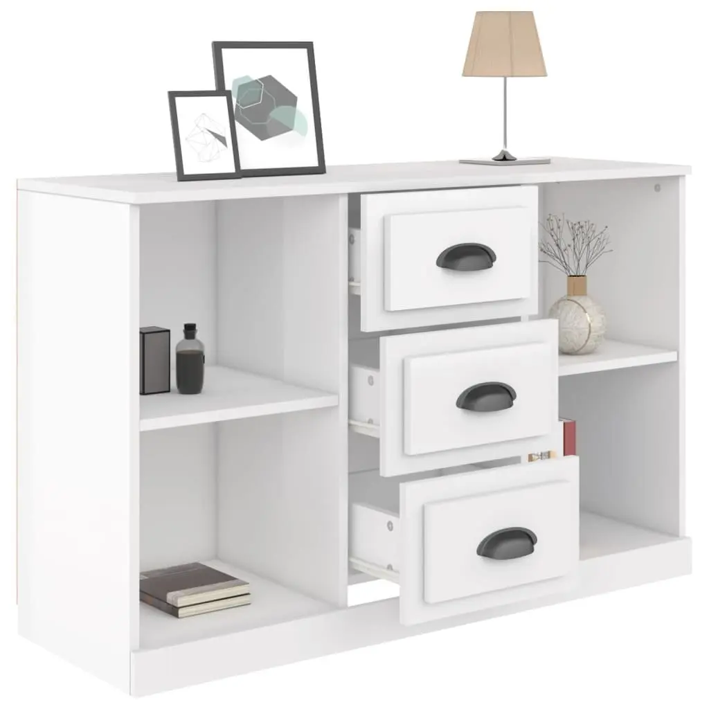 High Gloss White Storage Cabinet with Ample Space