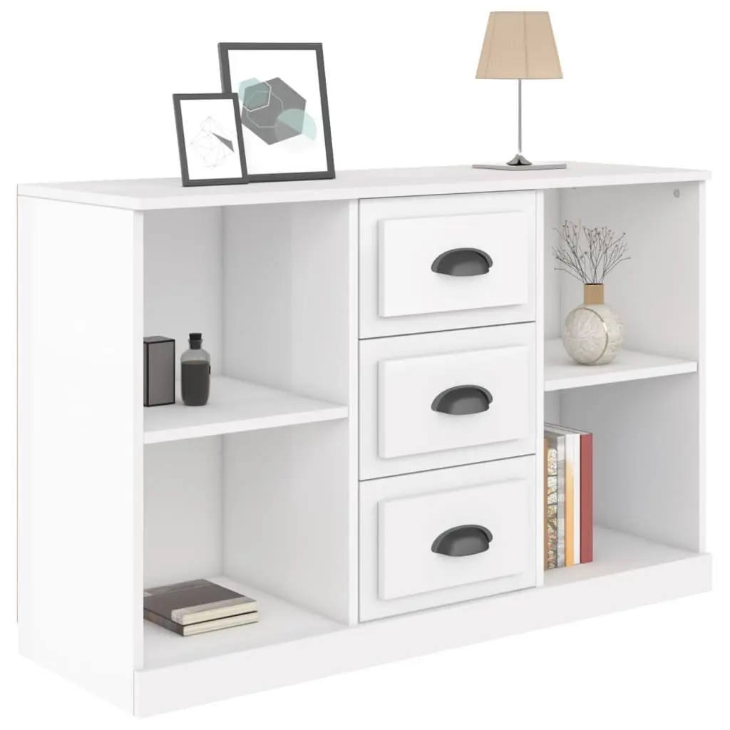 High Gloss White Storage Cabinet with Ample Space