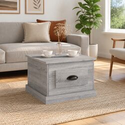 Durable Grey Sonoma Coffee Table with Storage Drawer