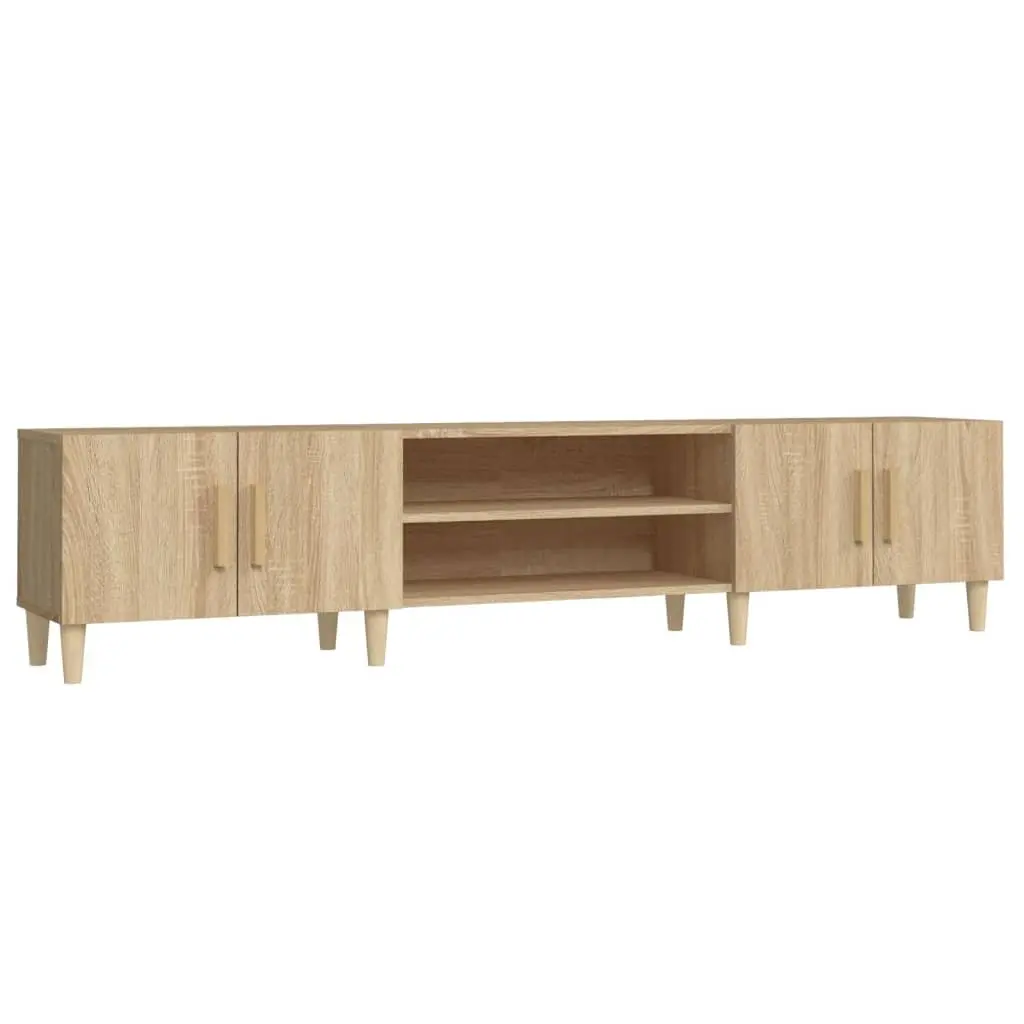 Brown Engineered Wood TV Cabinet with Storage