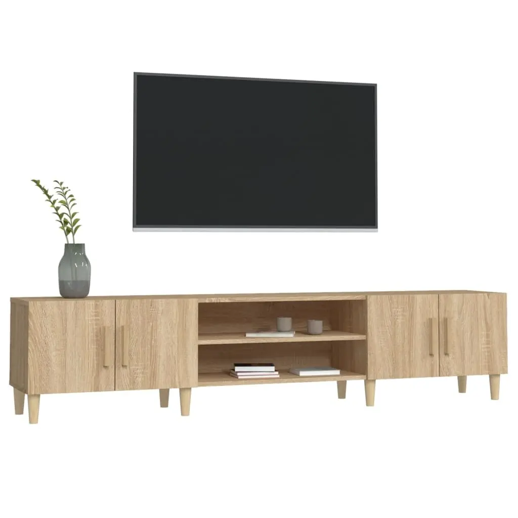 Brown Engineered Wood TV Cabinet with Storage