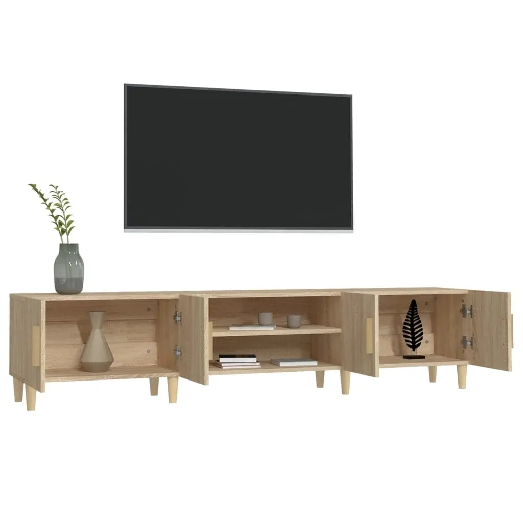 Brown Engineered Wood TV Cabinet with Storage