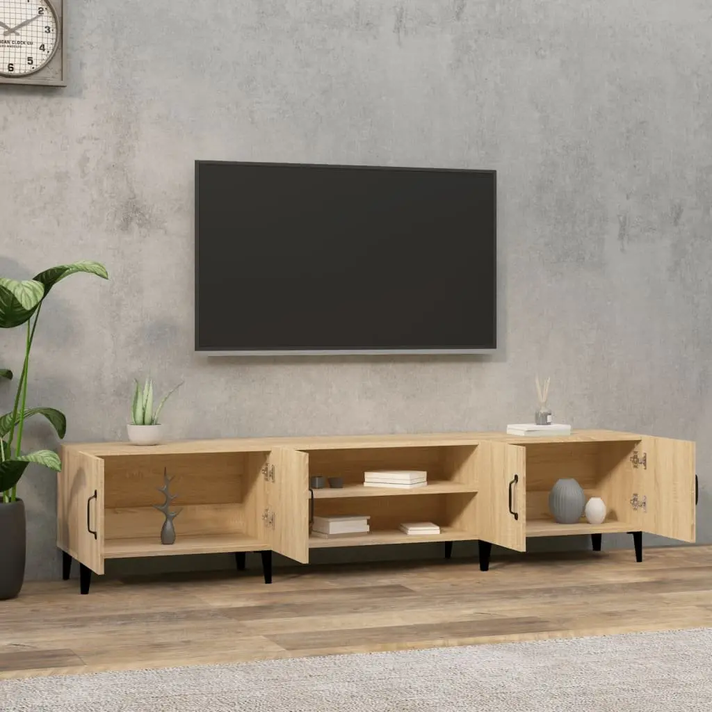 Brown Engineered Wood TV Cabinet with Storage