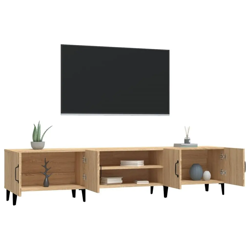 Brown Engineered Wood TV Cabinet with Storage