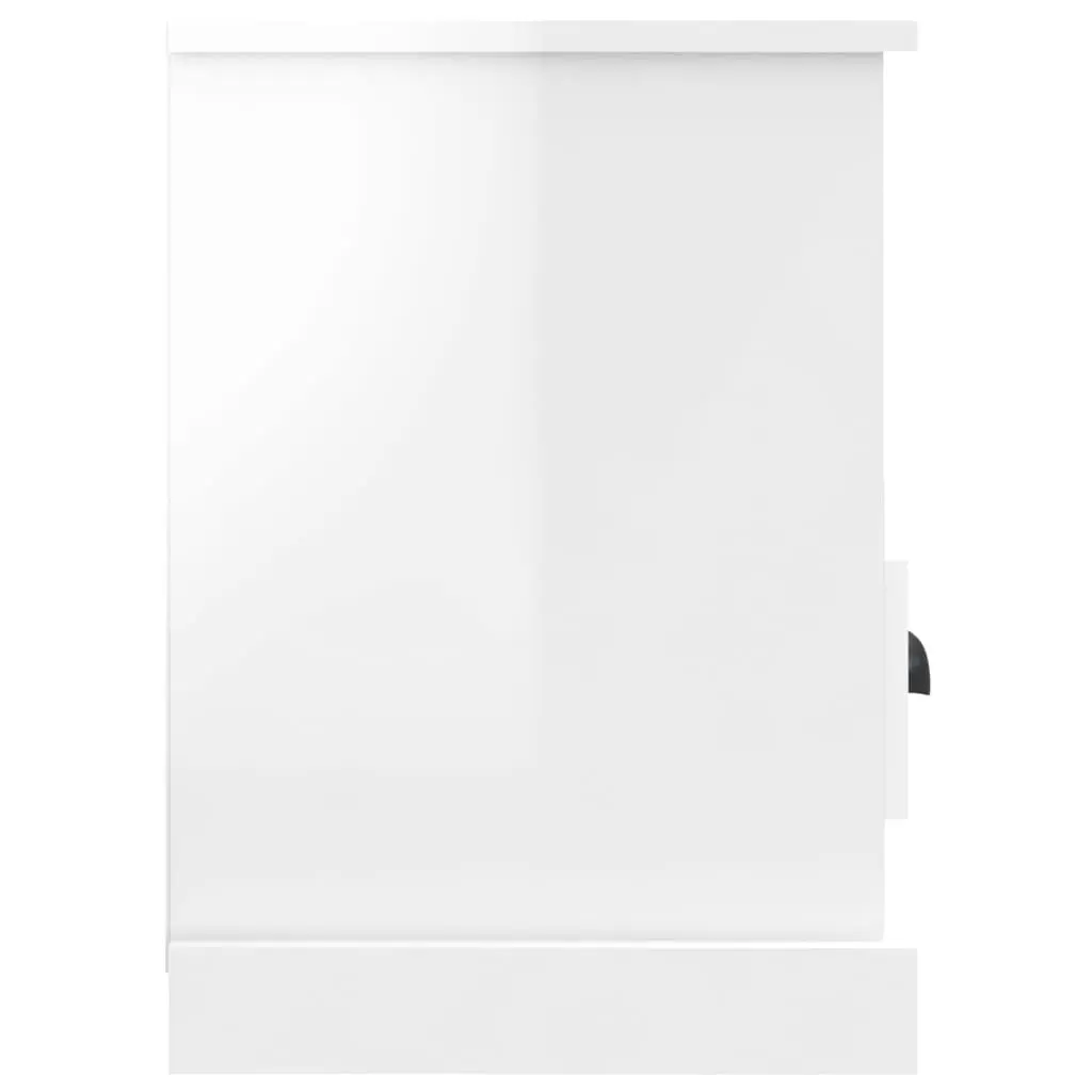 High Gloss White TV Cabinet with Storage Drawers
