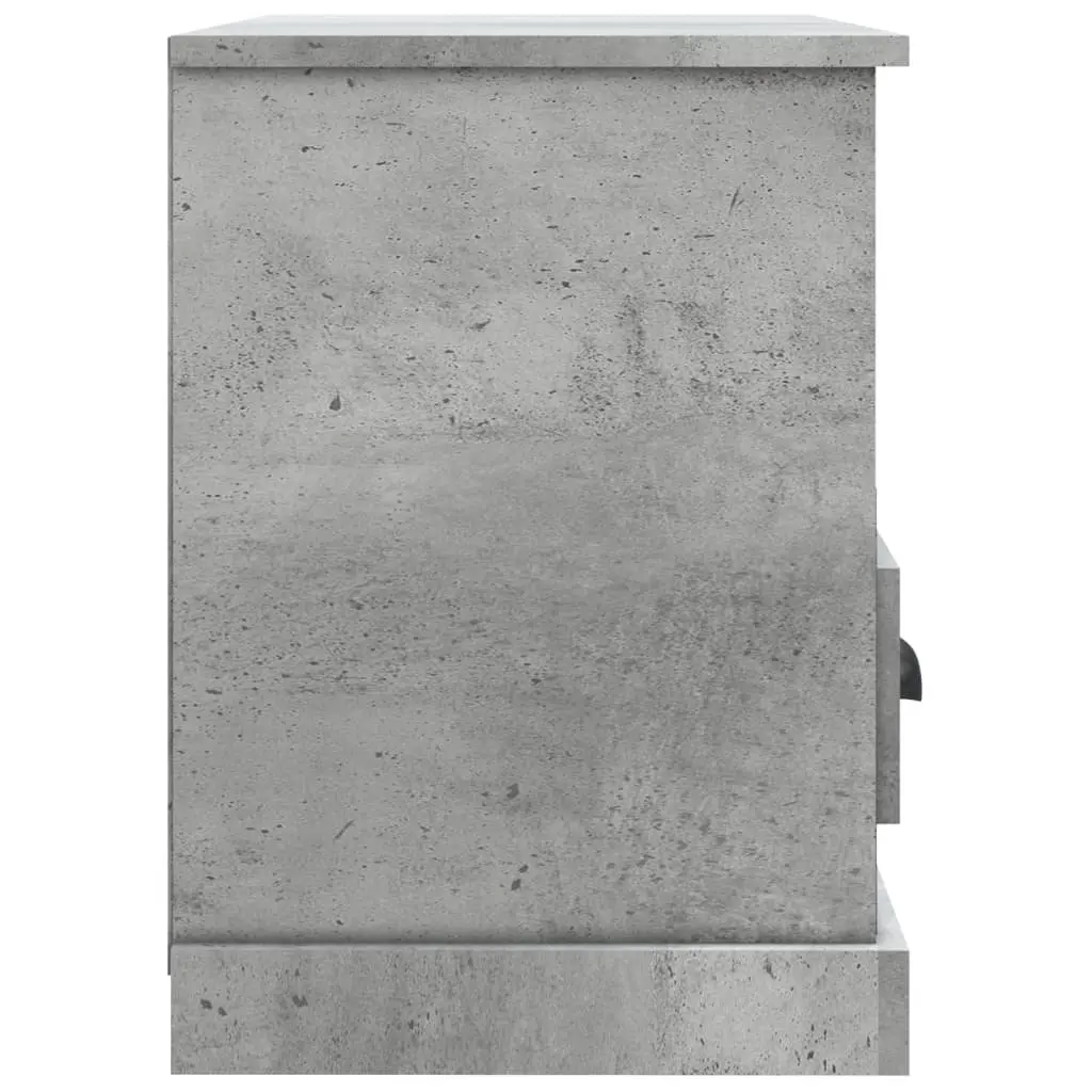 Grey Engineered Wood TV Cabinet with 2 Drawers