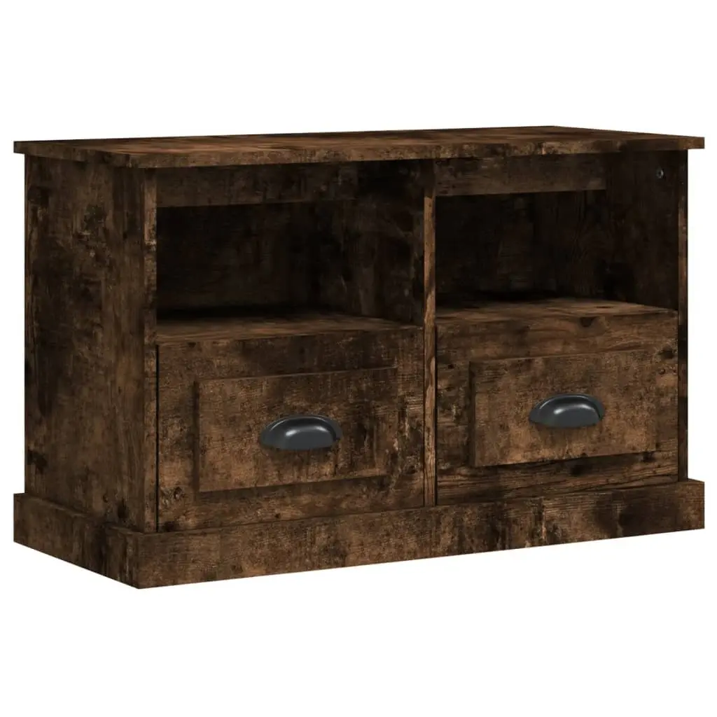 Brown Engineered Wood TV Cabinet with Storage Drawers
