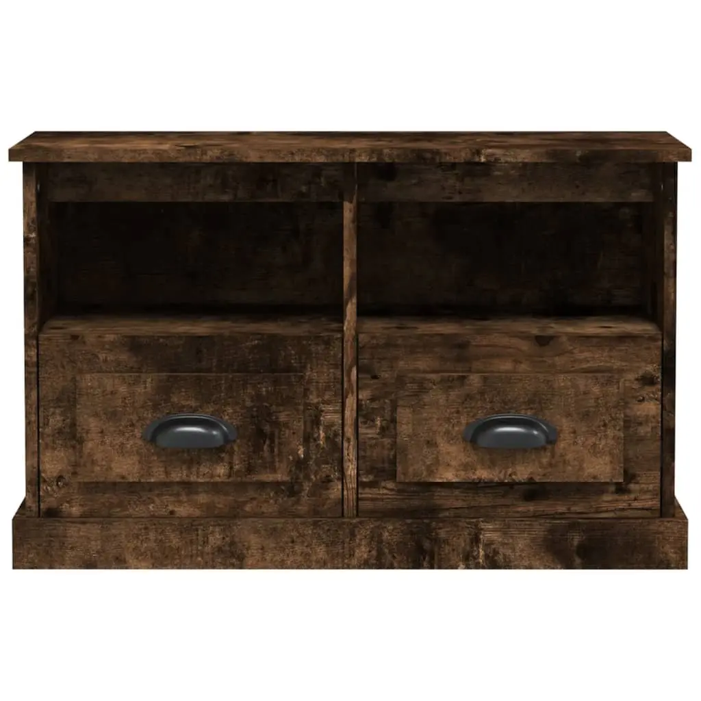 Brown Engineered Wood TV Cabinet with Storage Drawers