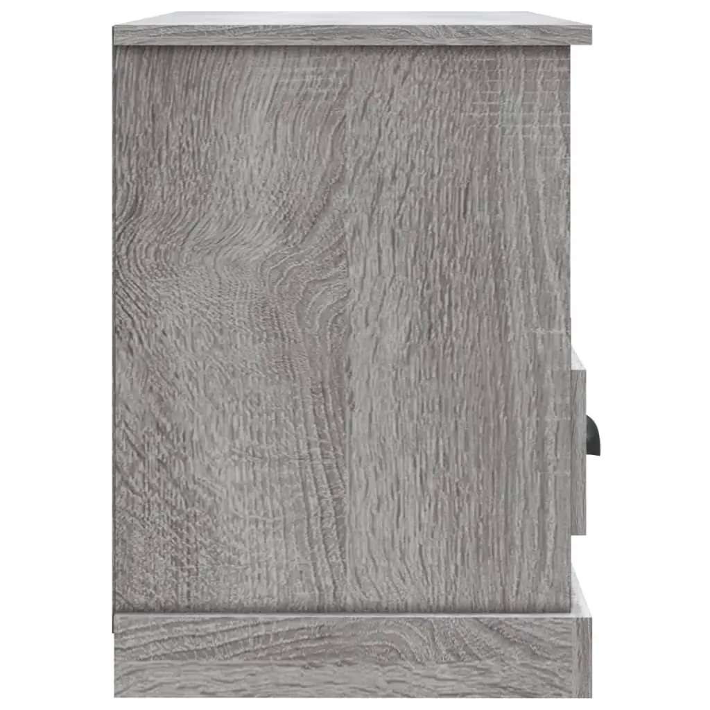 TV Cabinet Engineered Wood 80x35x50cm Grey Storage Unit Drawers