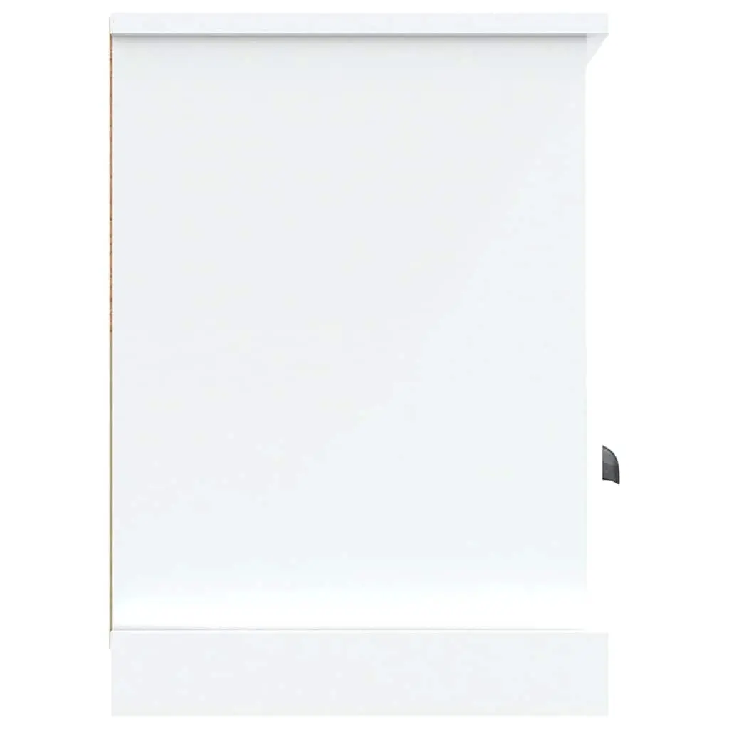 TV Cabinet Engineered Wood 100x35x50 cm White Storage Unit with Drawers Open Compartments