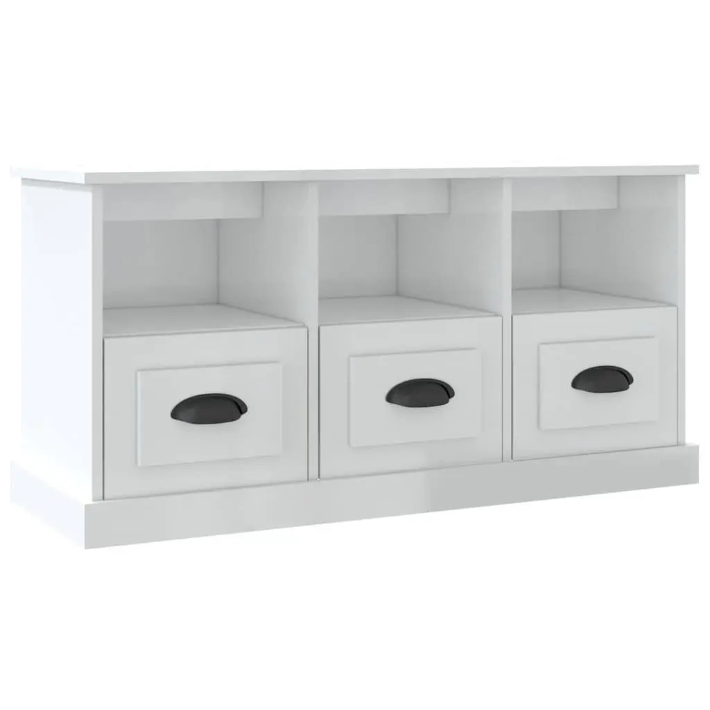 White High Gloss TV Cabinet 100x35x50cm
