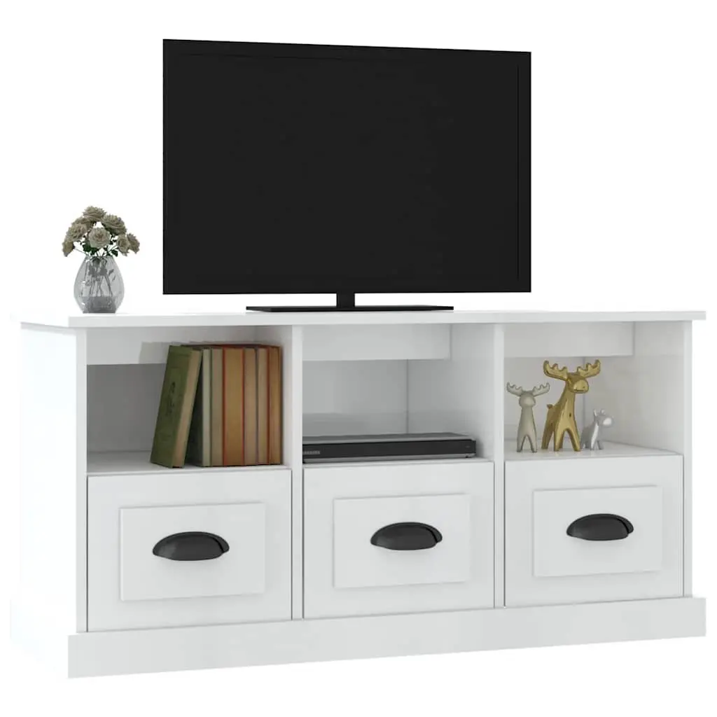 White High Gloss TV Cabinet 100x35x50cm