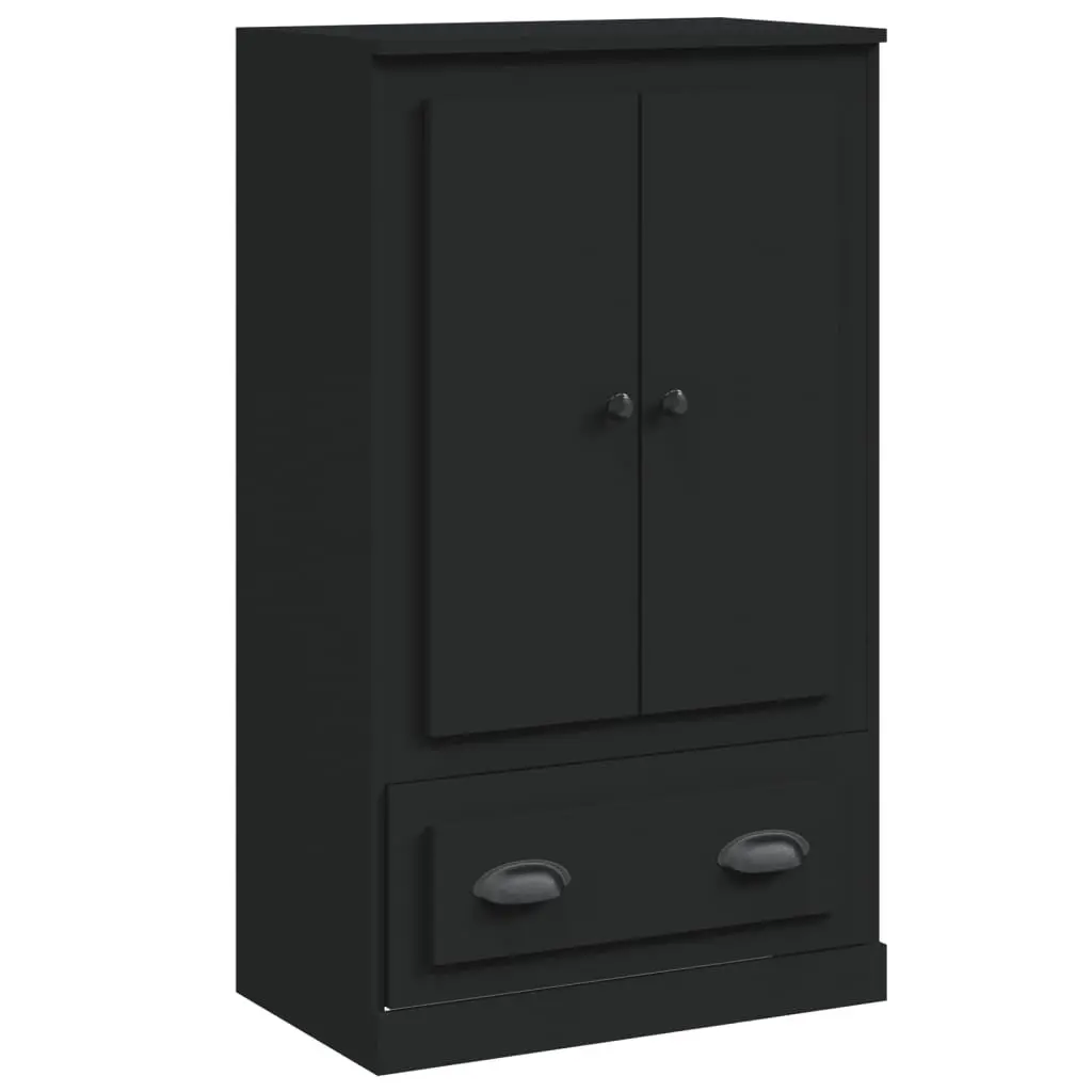 Black Highboard Sideboard Cabinet with Storage