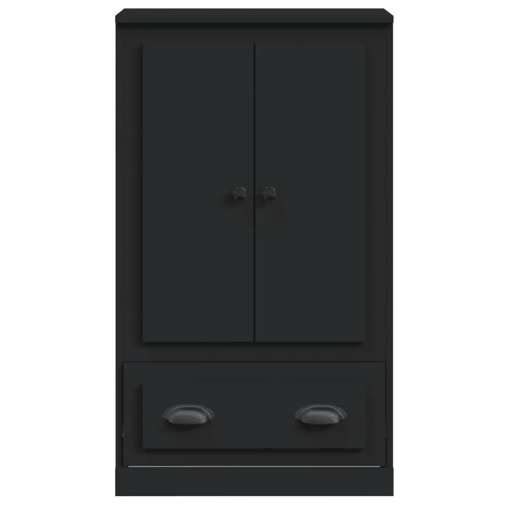 Black Highboard Sideboard Cabinet with Storage