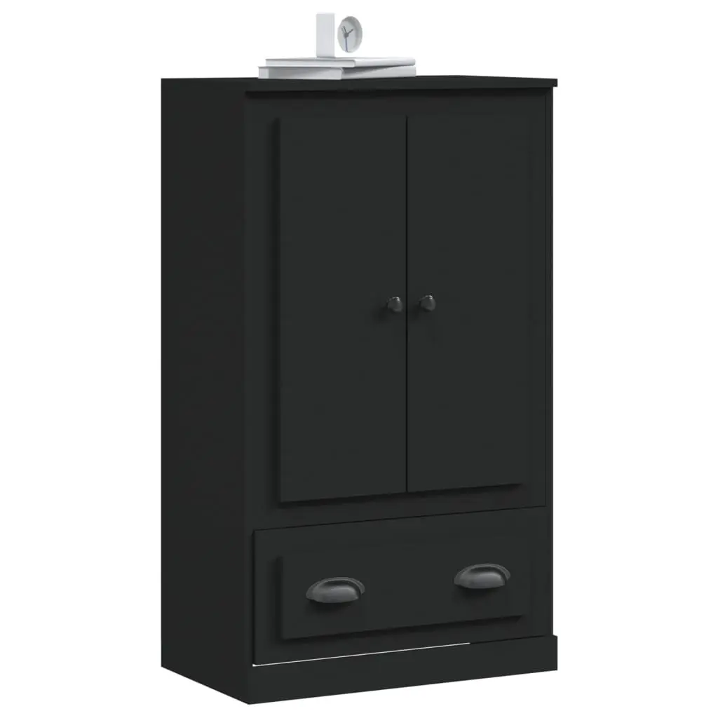 Black Highboard Sideboard Cabinet with Storage