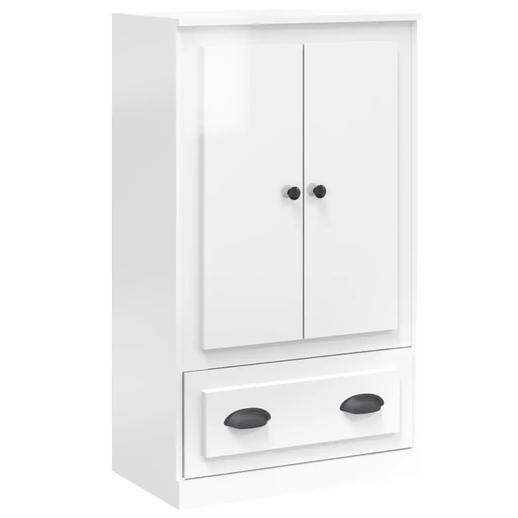 White High Gloss Highboard Storage Cabinet