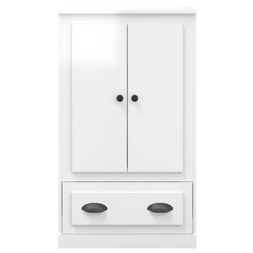 White High Gloss Highboard Storage Cabinet