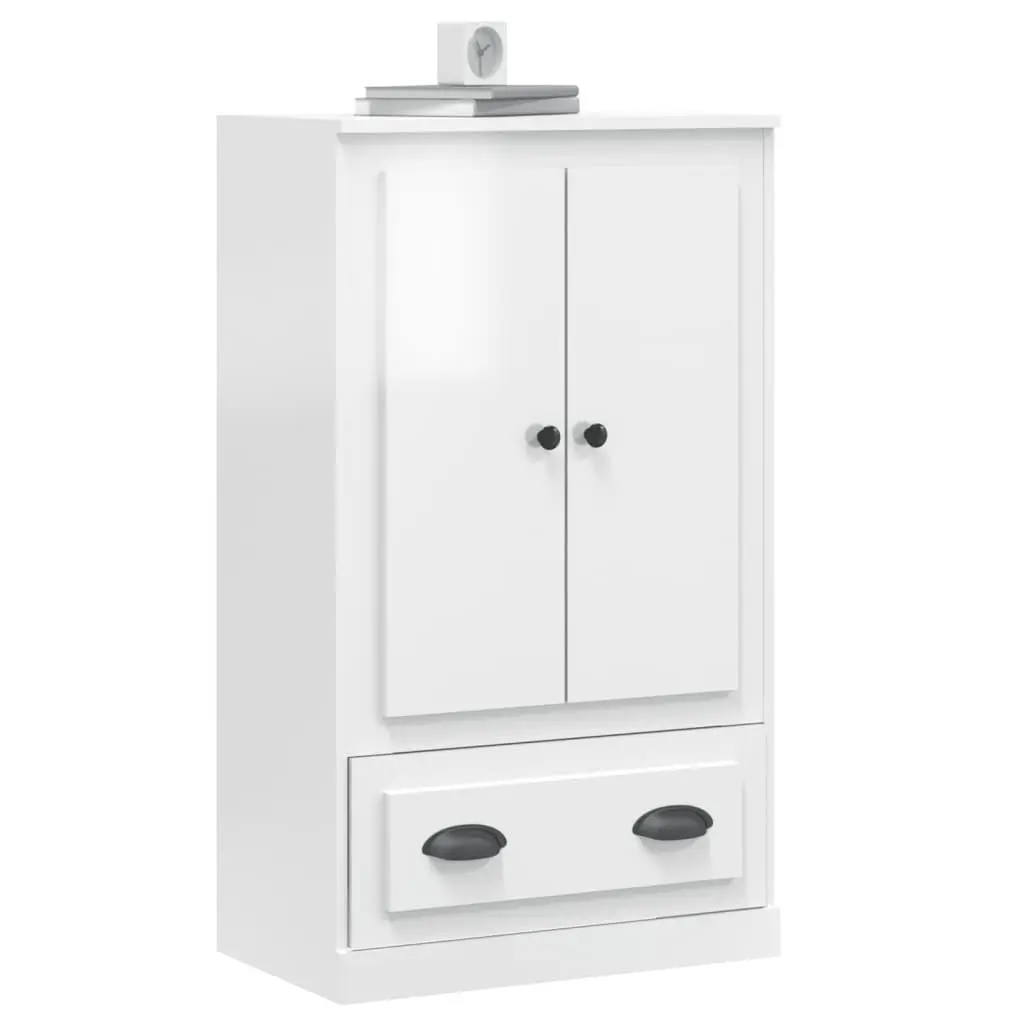 White High Gloss Highboard Storage Cabinet