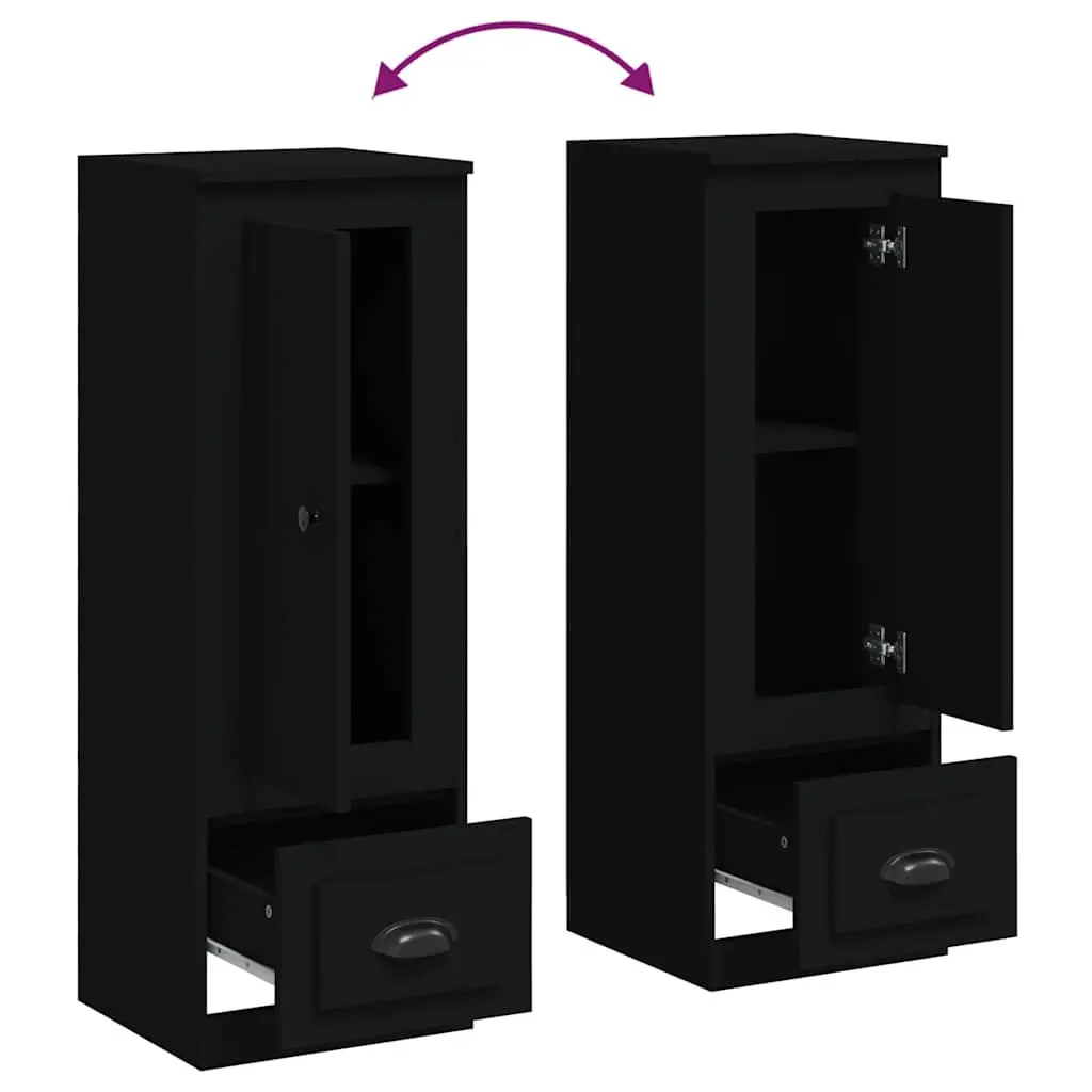 Black Highboard Sideboard with Storage Options