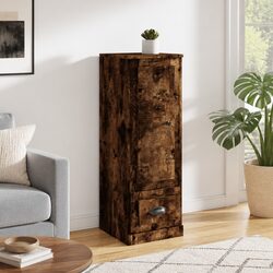 Brown Highboard Smoked Oak Storage Cabinet for Modern Spaces