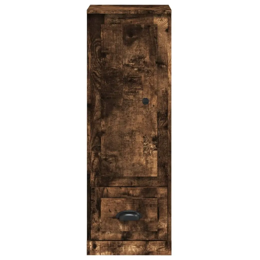 Highboard Engineered Wood 36 x 35.5 x 103.5 cm Brown Smoked Oak Storage Cabinet Sideboard Buffet Display Cupboard