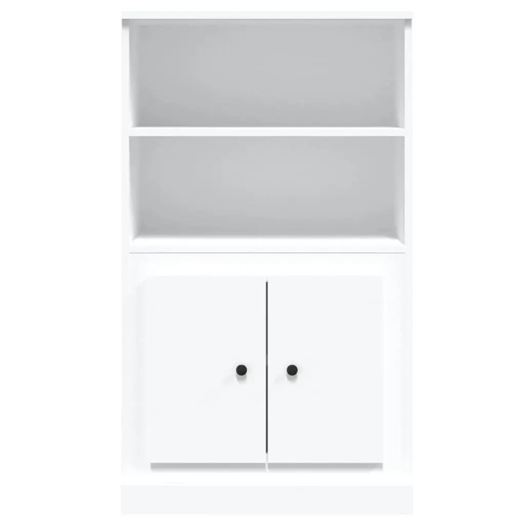 Highboard Storage Cabinet Engineered Wood 60 x 35.5 x 103.5 cm White