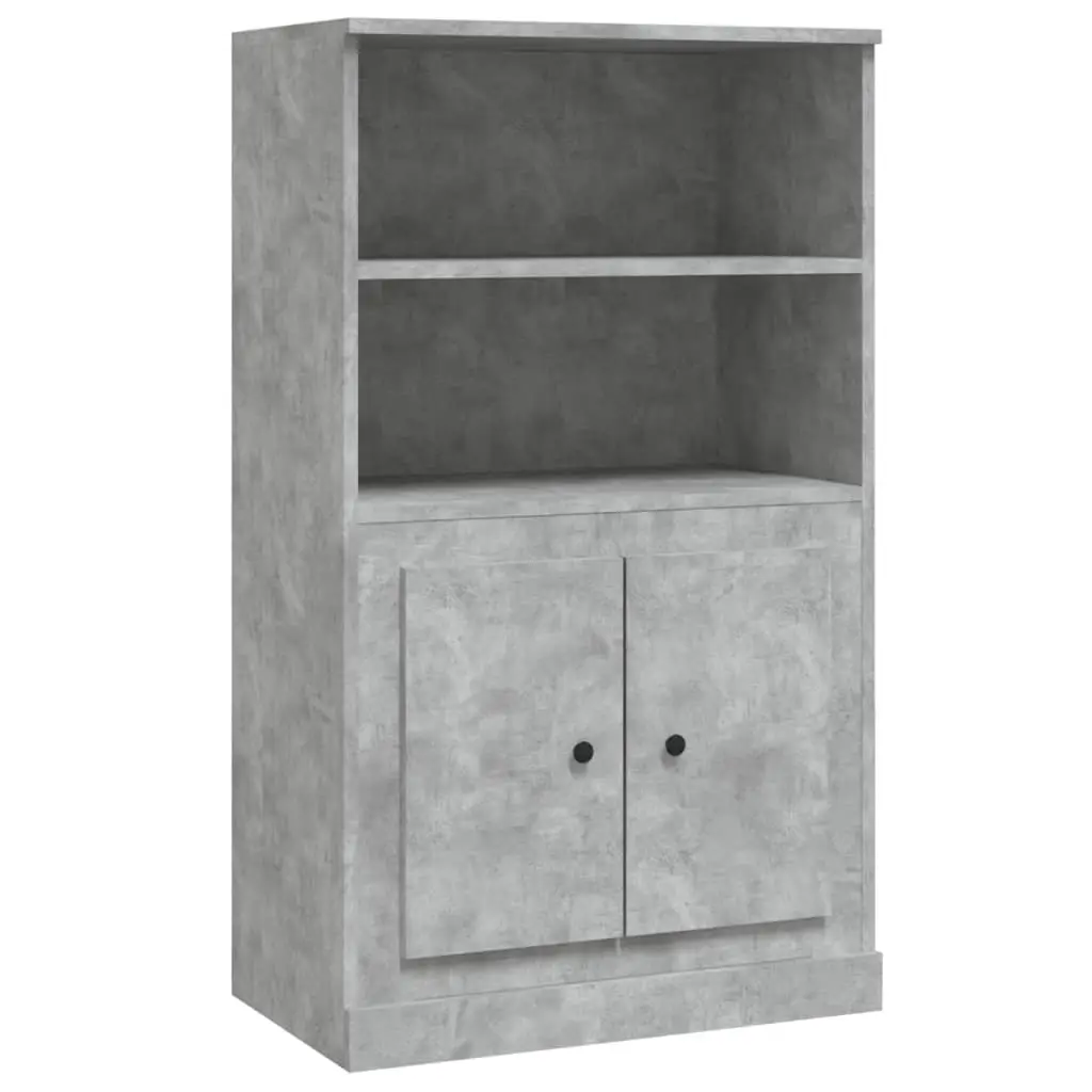 Grey Highboard Sideboard with Ample Storage Space