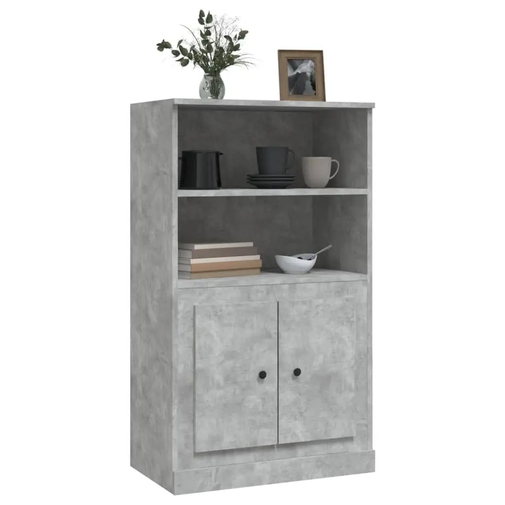 Grey Highboard Sideboard with Ample Storage Space