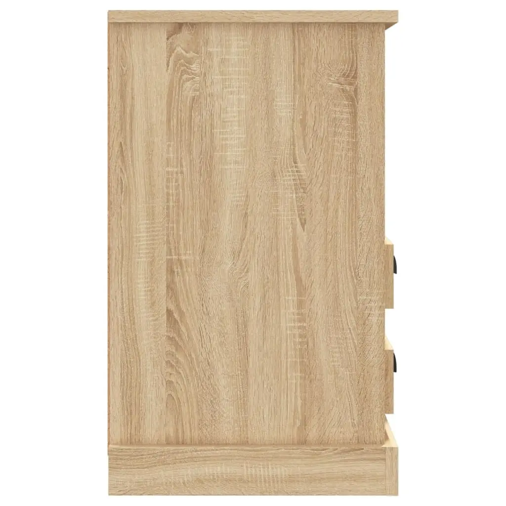 Sonoma Oak Bedside Table Cabinet with 2 Drawers