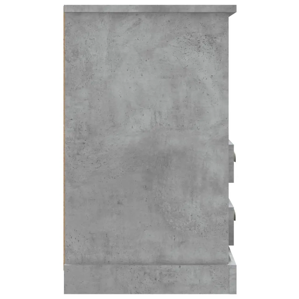 Grey Bedside Cabinet with Two Drawers
