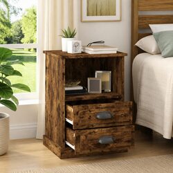 Elegant Brown Bedside Cabinets with Storage Space