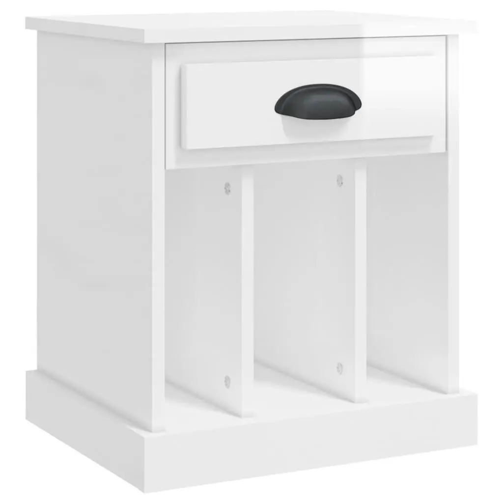 High Gloss White Bedside Cabinets with Ample Storage
