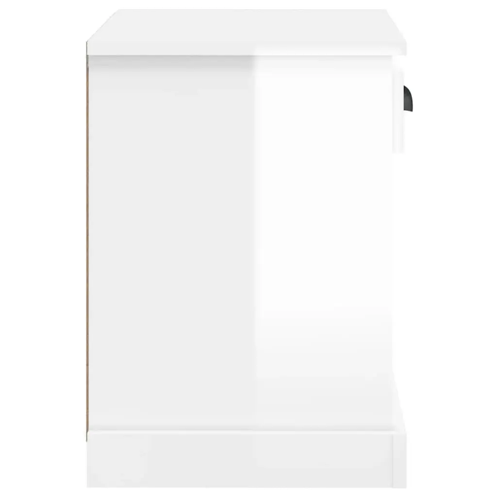 High Gloss White Bedside Cabinets with Ample Storage