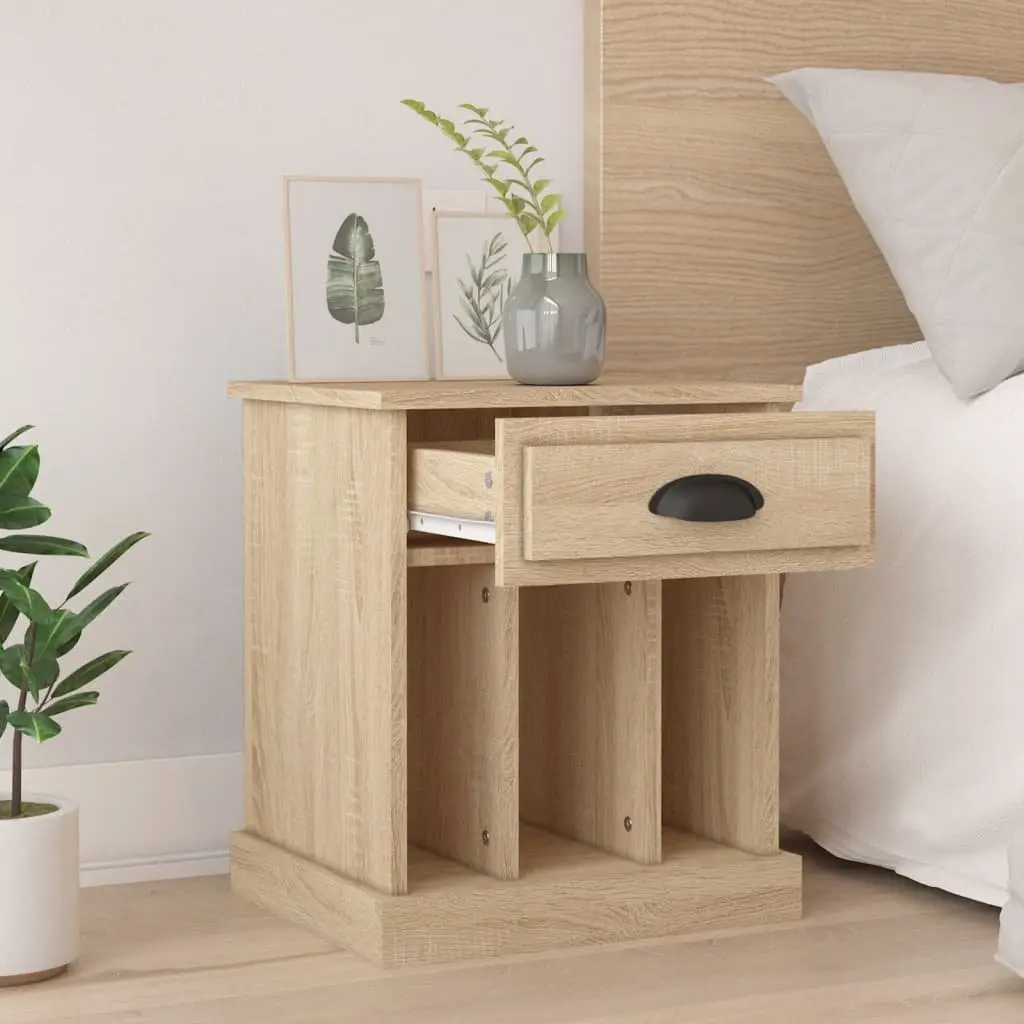 Brown Sonoma Oak Bedside Cabinets 2 pcs