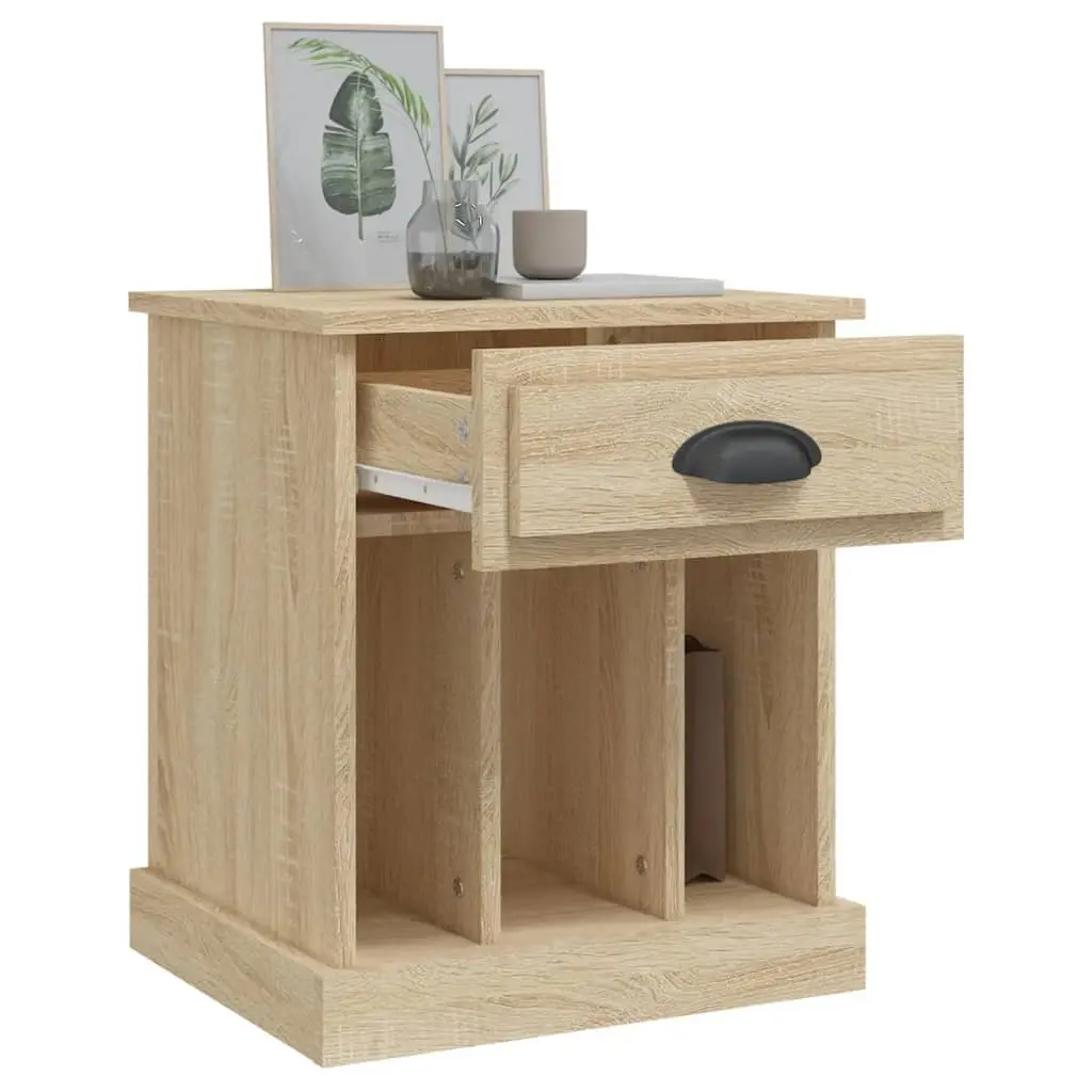 Brown Sonoma Oak Bedside Cabinets 2 pcs