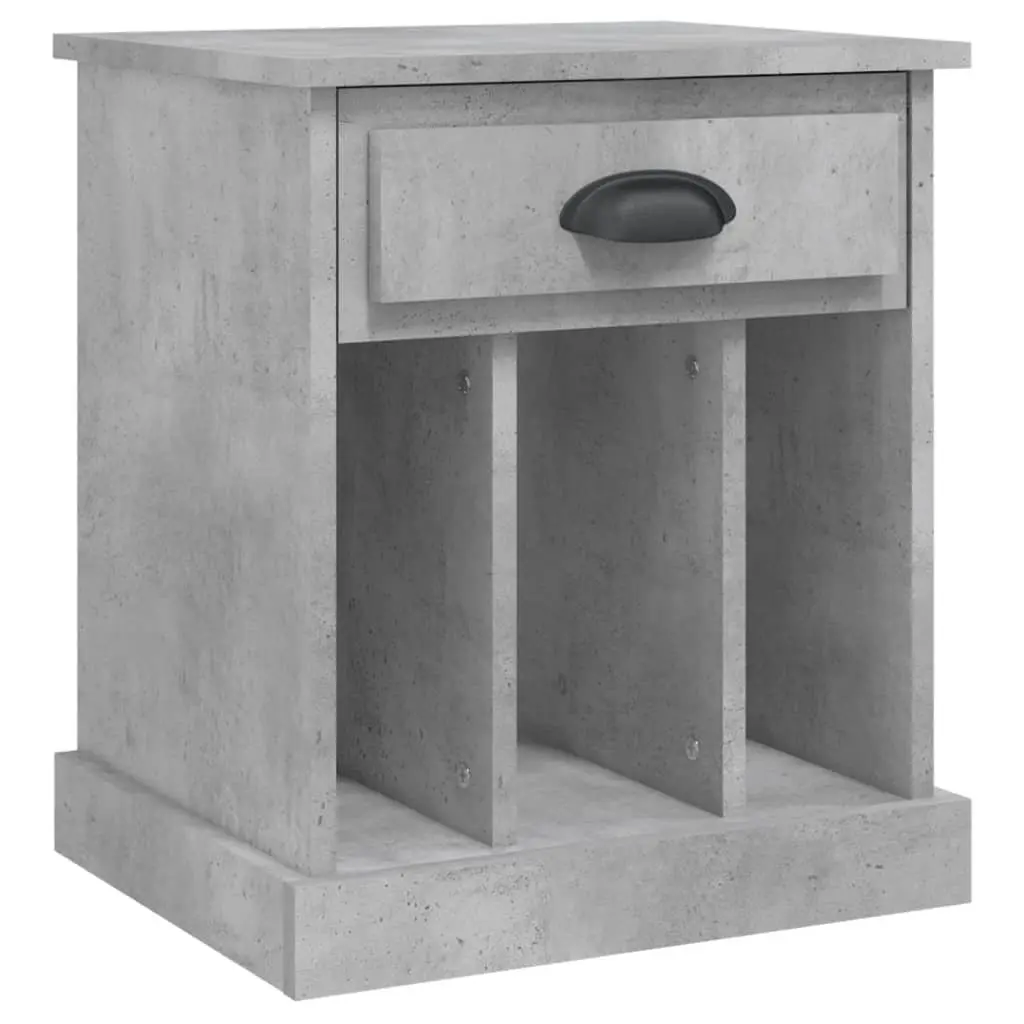 Grey Bedside Cabinets Set of 2 with Ample Storage