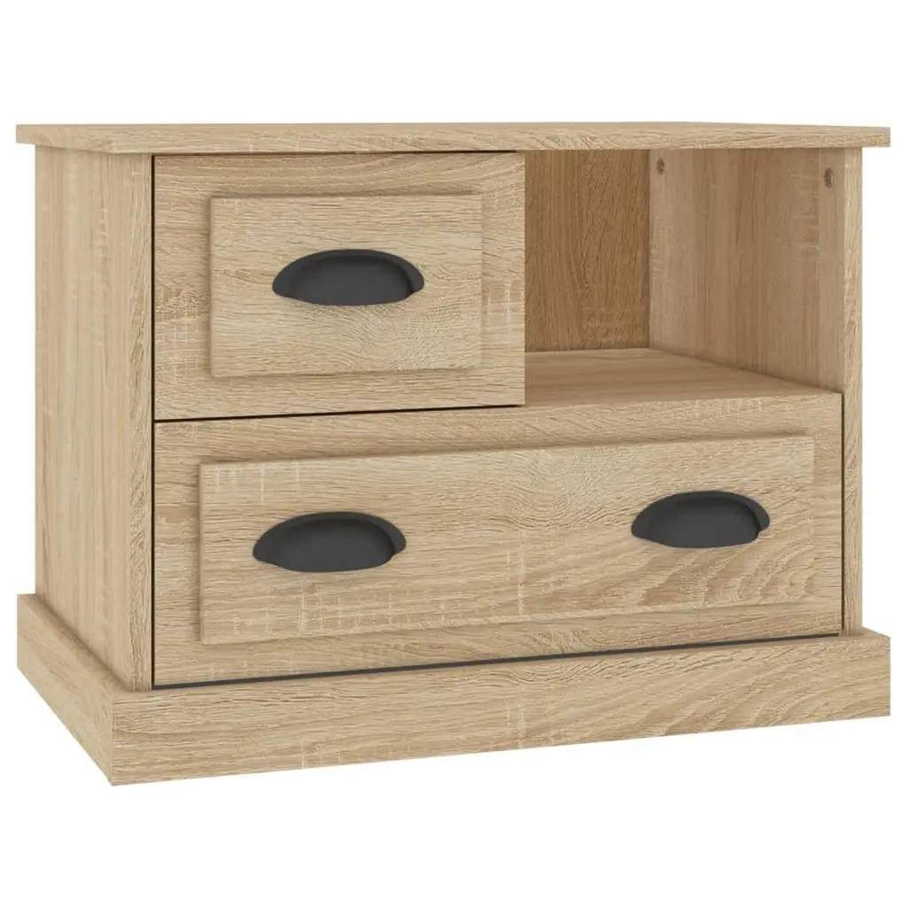 Brown Bedside Cabinet with Storage Drawers
